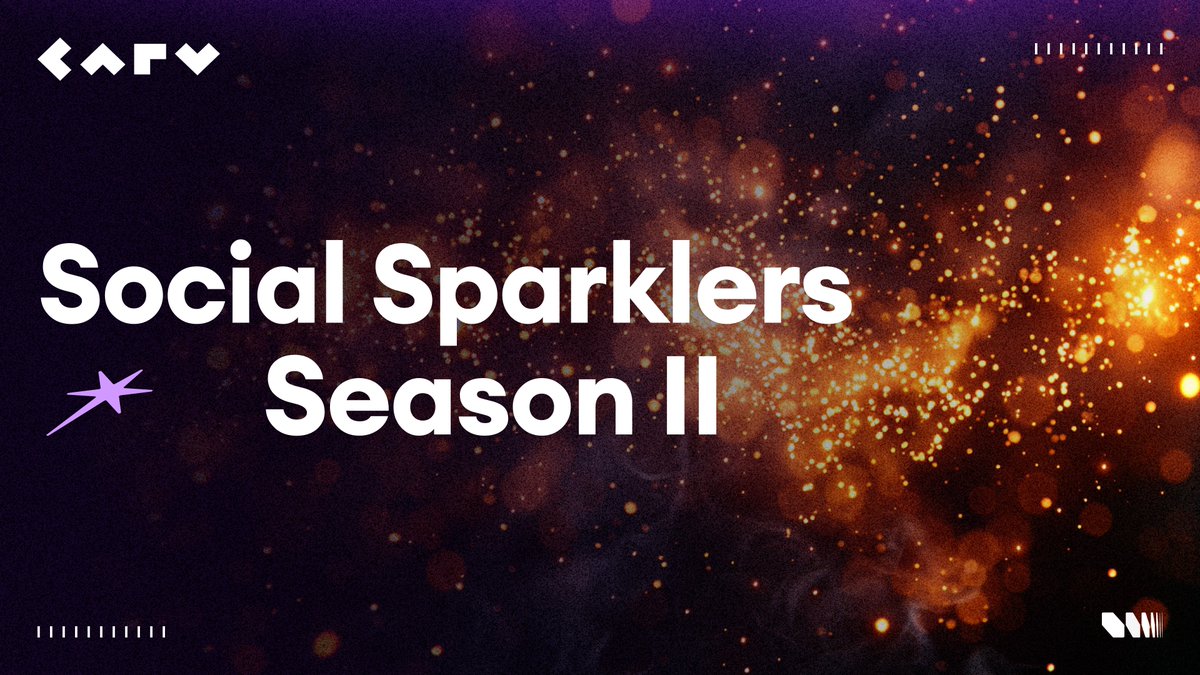 Ready to ignite some SPARK? Join CARV Social Sparklers Season II, conquer 4 tiers & win HUGE rewards! Up to 1400 $SOUL & 1400 GEMs for EACH qualified participant. Join now ➡️ d2e.carv.io/SocialSparkler… #CARVSocialSparklers #CARV