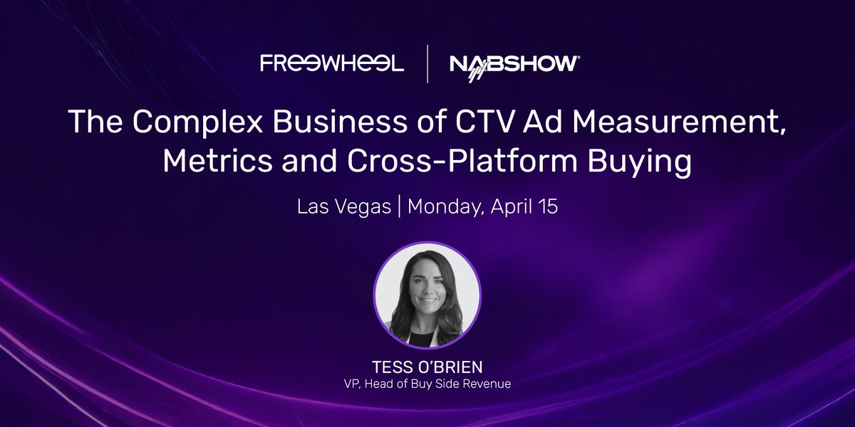 The NAB Show is known for context-rich sessions and high-value engagements. Tess O’Brien, VP, Head of Buy Side Revenue, will bring her deep expertise on CTV, one of the fastest growing segments of the media landscape, to the Streaming Summit. Learn more: bit.ly/3xzDEis