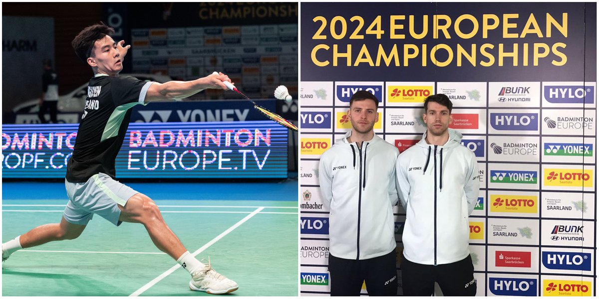 **Last 16 finish for Ireland Men’s players at the 2024 European Championships** Ireland 🇮🇪 lost out in their two last 16 matches today. Joshua Magee & Paul Reynolds 🇮🇪 lost to 3 seeds Ben Lane & Sean Vendy 🏴󠁧󠁢󠁥󠁮󠁧󠁿 21-15 21-14 Nhat Nguyen 🇮🇪 lost out to Arnaud Merkle 🇫🇷 21-15 21-18.