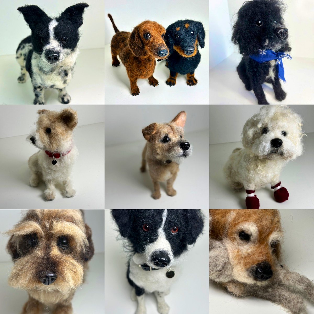 Some needle felted dogs for  #NationalPetDay2024