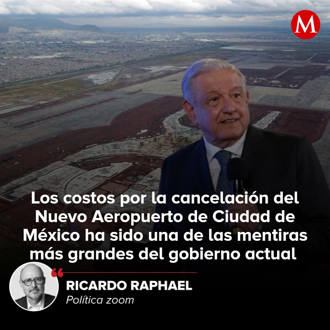 #PolíticaZoom | Ayer entrevisté a Agustín Caso y le pregunté si, pasado el tiempo, confirmaba la cifra de 331 mil pesos como quebranto por la cancelación del NAIM. Respondió con contundencia que, a valor presente, la cifra sería más alta

🎙️ Lee y escucha la columna de…