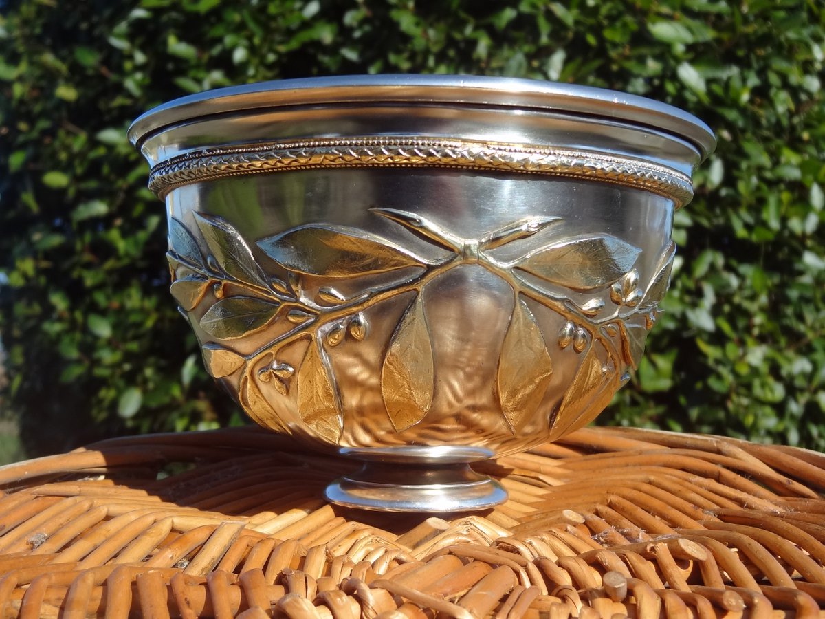 Replica silver drinking cup decorated with branches of laurel (aka bay), used in purification ceremonies and to protect against evil spirits. See this object in our latest exhibition 'Flora', exploring the use of plants in everyday #Roman life. #RomanFortThursday #SouthShields