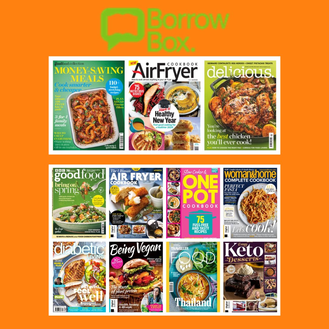 Savour the flavours of culinary excellence with our selection of cooking and food emagazines on the BorrowBox app, including recipes and guides for air-frying aficionados. Borrow for free as part of your Wigan Libraries' membership along with ebooks and audiobooks #BorrowBox