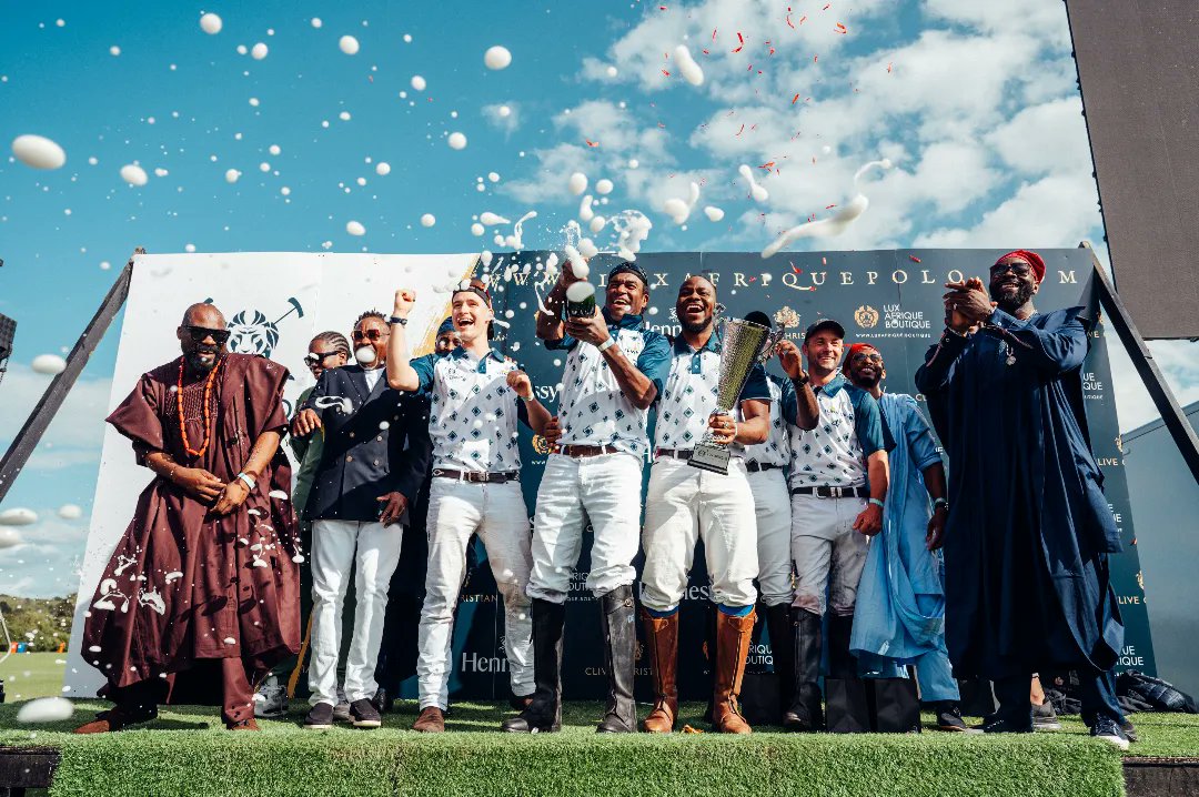 🏆✨ Witness the thrill of victory as the champions of #LuxAfriquePoloDay receive their well-deserved prizes and shower in sparkling glory!

This is the moment in the day where triumph meets tradition, and we celebrate our amazing #polo players along with their big win!
