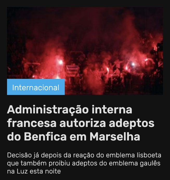 Forçados a ceder perante a pressão exercida pelo Benfica. A Direção esteve exemplar a defender de forma intransigente os seus adeptos e os interesses do clube.