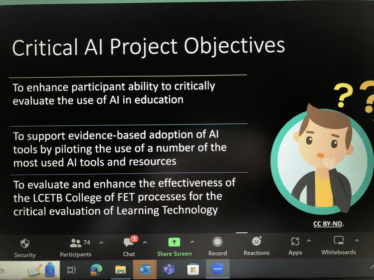 #FESSPD thank you Maire Lynch and Dr Brendan Ryan @LimClareETB @LimClareETB_FET excellent PD today ‘AI for Teaching, Learning, Assessment in FET’ @rpl_network @QQI_connect @ThisisFet @ETBIreland @andrinaeuropa @cfoxcavan @ddenieffe @GuidanceStokes @cdetbcdu @aontas @nalaireland