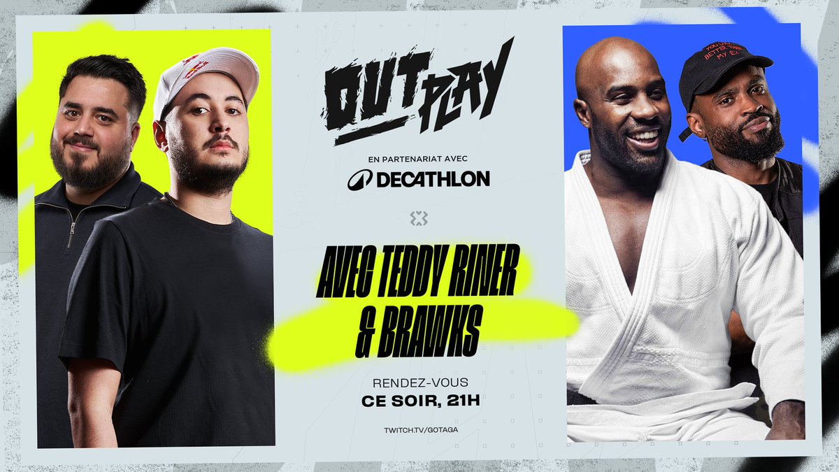 La France n’attend qu’une chose…

@teddyriner 🆚 @Doigby sur un tatami 🥋

À 21h sur Gotaga.tv | Twitch.tv/Gotaga 

Publicité  @Decathlon