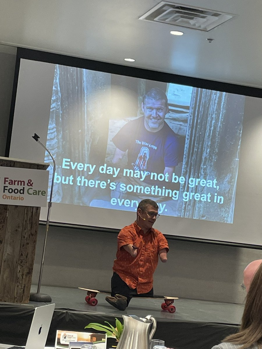 “Every day may not be great, but there’s something great in every day. Don’t waste time and energy on things you can’t change.” @IfICan79 @FarmFoodCareON #FFCO2024 @FCCagriculture