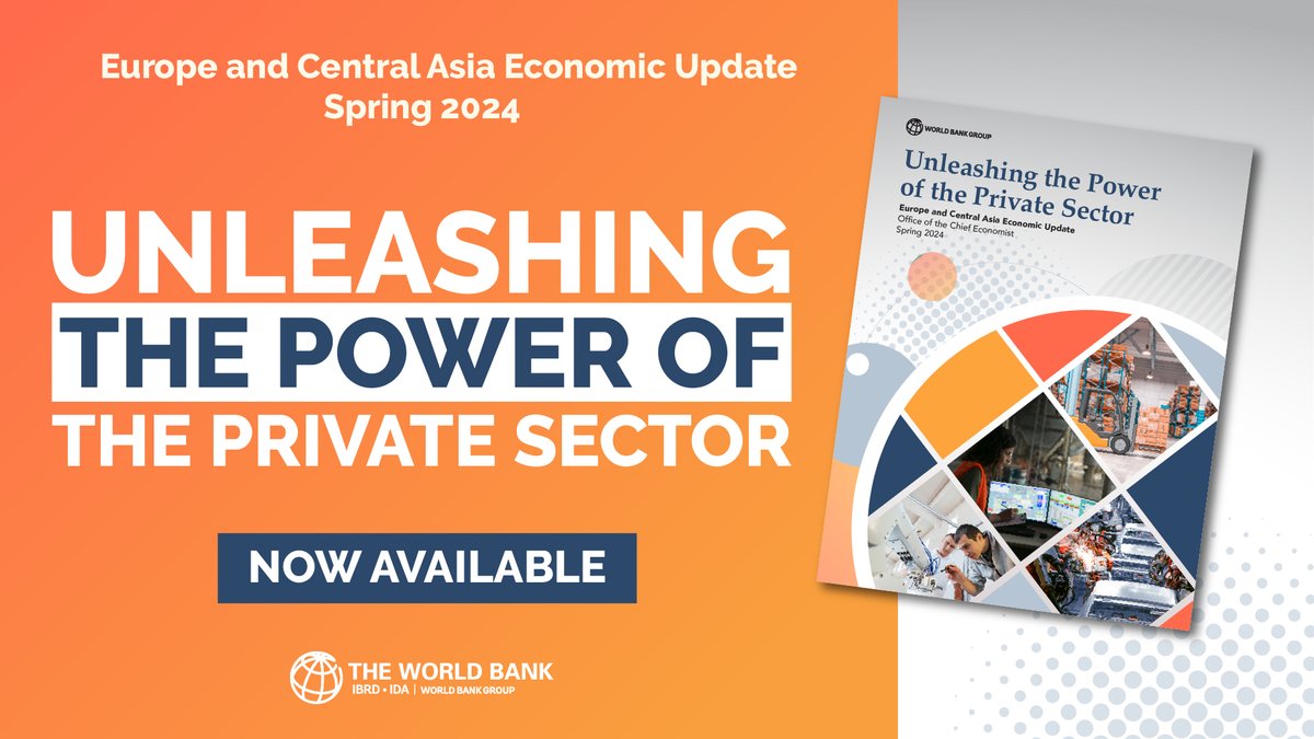 Economic headwinds challenge Europe and Central Asia, with growth expected at 2.8% this year. Addressing private sector barriers can reignite business dynamism in the region. Discover more in our #ECAUpdate: wrld.bg/WXEo50RcSgC