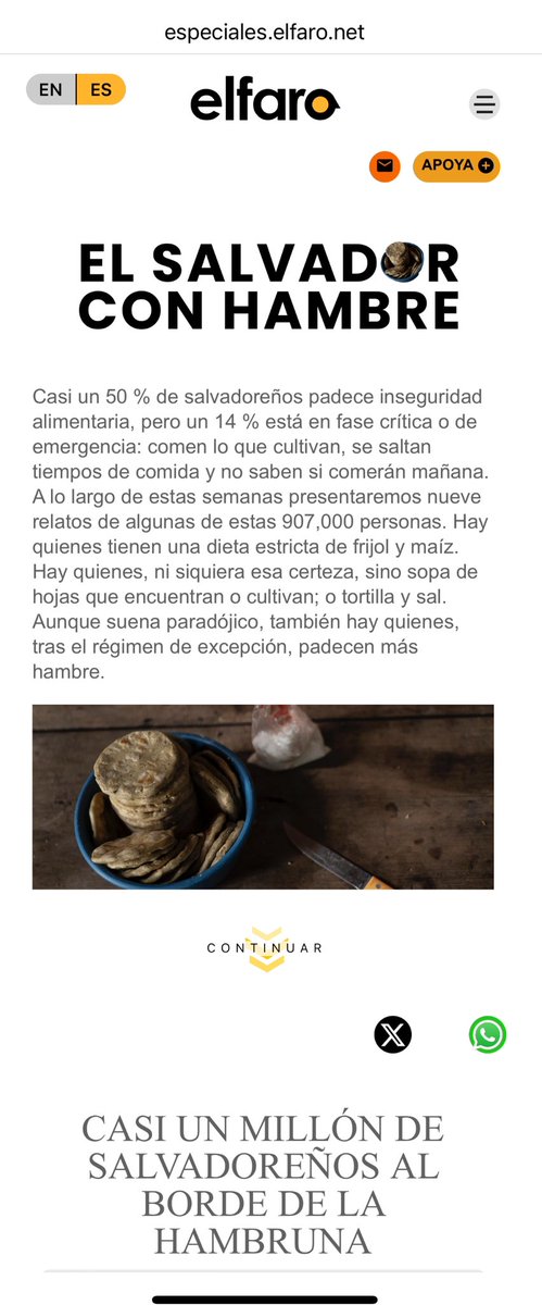 Como si comer proteína fuera una opción para el millón de salvadoreños que están al borde de la hambruna. Para el 48.4 % de la población salvadoreña que padece inseguridad alimentaria comer carne, huevos ni lácteos es posible hoy en día. especiales.elfaro.net/es/hambre/hist…