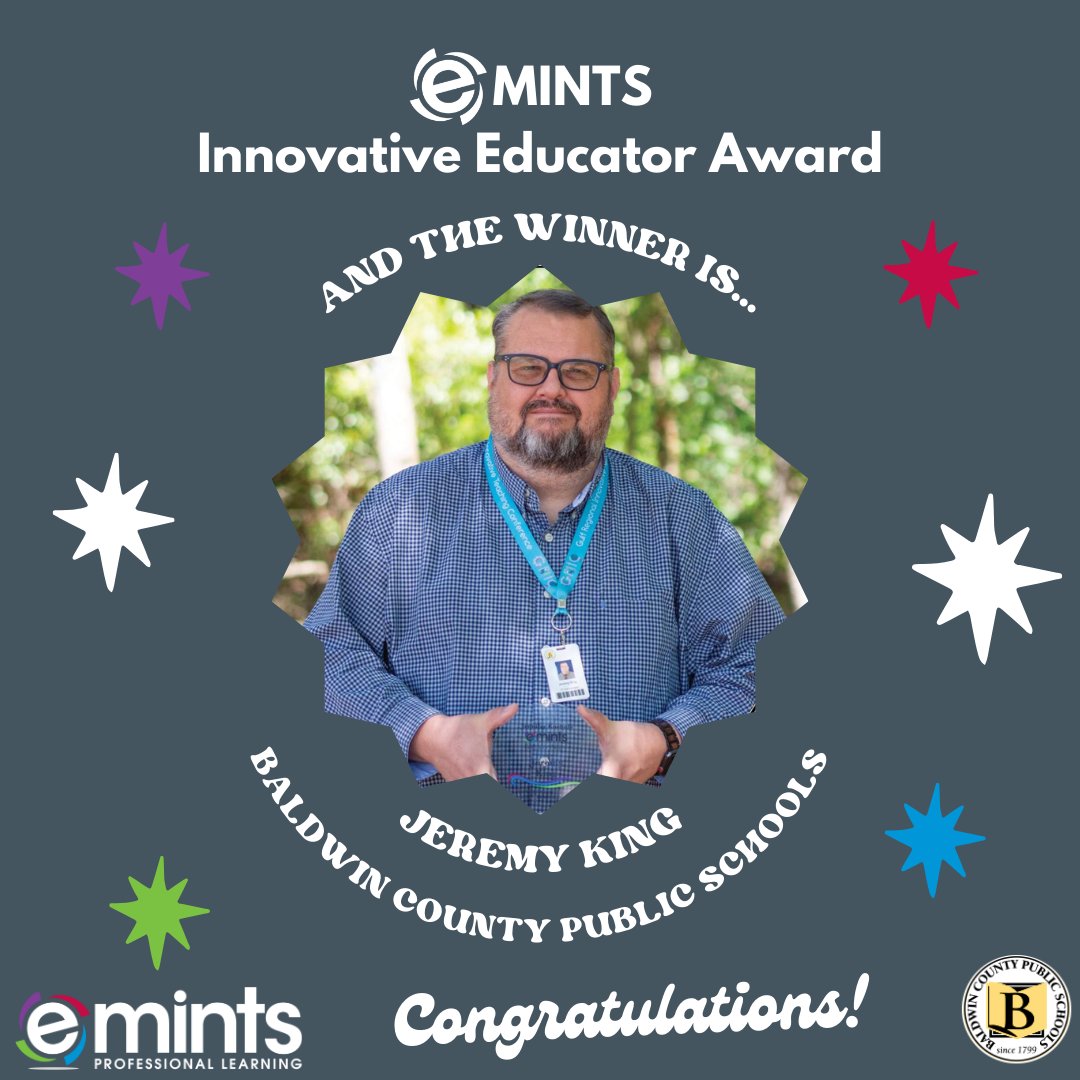 eMINTS (@emintsnc) on Twitter photo NATIONAL RECOGNITION: <a href="/bctechteacher/">Jeremy King</a> from <a href="/BaldwinSchools/">Baldwin Schools</a> is the 2024 #eMINTS Innovative Educator Award Recipient!
Jeremy "embodies the essential characteristics of the award: patience, collaboration, creativity, resilience, and engagement."
#emintsAT NATIONAL RECOGNITION: <a href="/bctechteacher/">Jeremy King</a> from <a href="/BaldwinSchools/">Baldwin Schools</a> is the 2024 #eMINTS Innovative Educator Award Recipient!
Jeremy "embodies the essential characteristics of the award: patience, collaboration, creativity, resilience, and engagement."
#emintsAT