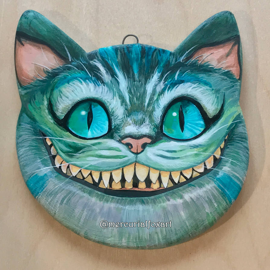 'Cheshire Cat on Ceramic' by mercurialfox bit.ly/4aYqDxp