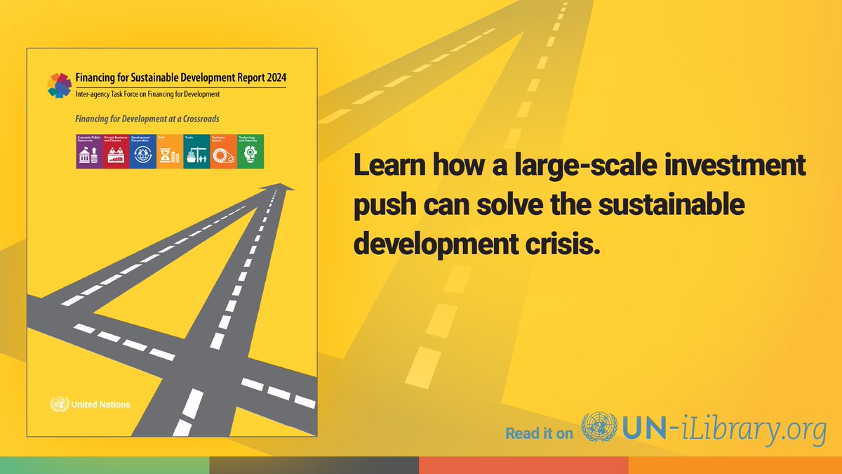 🌏 The world is facing a sustainable development crisis, with financing challenges at its heart. The 2024 Financing for Sustainable Development Report explains how to urgently boost investment in the #GlobalGoals ➡️ #UNiLibrary: bit.ly/43UCPN7 #FinancingOurFuture