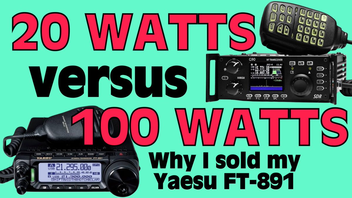 20 Watts Versus 100 Watts - How much HF Ham Radio Power Do You Need? youtu.be/sJ3yasWUaqY?si… via @YouTube #hamradio #portablehamradio #amateurradio