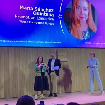 Muchas gracias <a href="/MPIIberian/">MPI Iberian Chapter</a> Chapter por este reconocimiento. Maria Sanchez-Quintana galardonada como BEST DESTINATION PROMOTION. Un galardón al trabajo realizado para proyectar Sitges como destino Lide del MICE. 

#SitgesLovesEvents