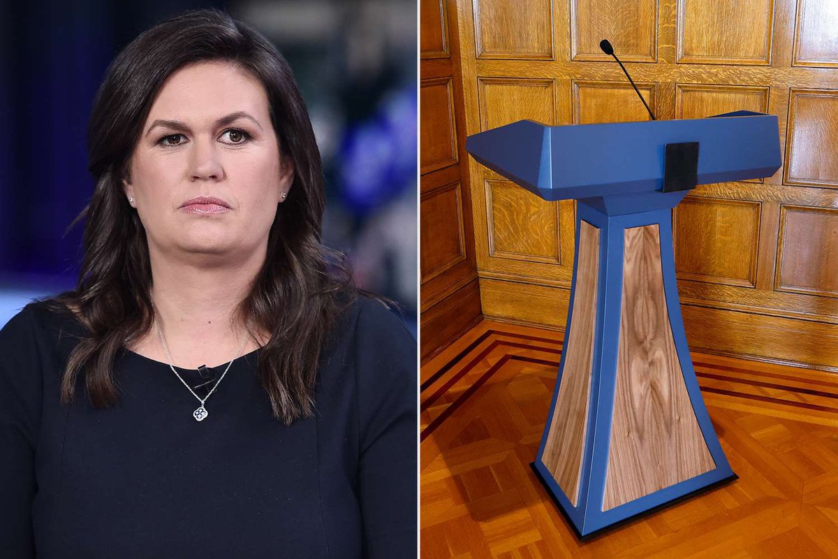 Sarah Huckabee Sanders’ podium is more technologically advanced than previously believed. It has apparently warped space-time and disappeared into a worm hole… unexpectedly taking all documentation and financial records with it! Amazing! Call MIT! #ProudBlue