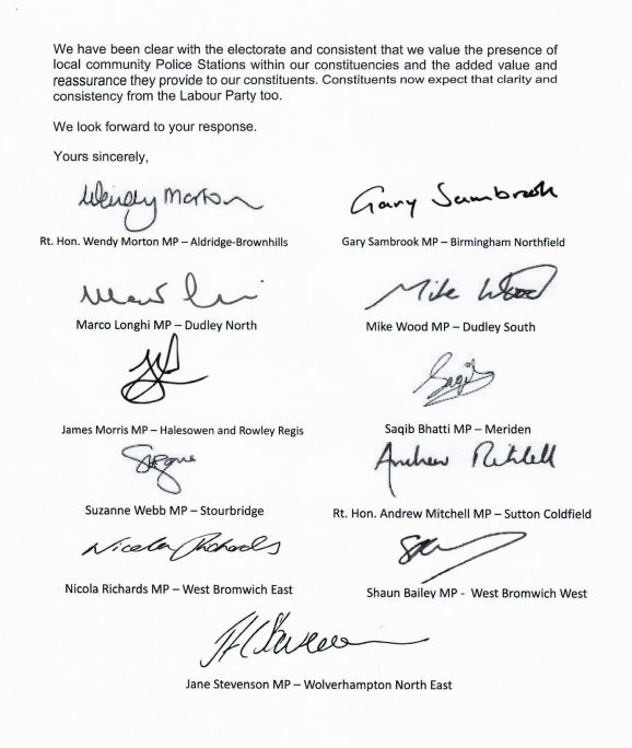 🚨STANDING UP FOR ALDRIDGE POLICE STATION🚨 Clarity needed - see the joint MP letter below seeking an urgent response. @Tom4PCC @GarySambrook89 @marcolonghi4dn @mikejwood @JamesMorris @bhatti_saqib @Q66Suzi @AndrewmitchMP @nicolafrichards @Shaun4WBW @Jane_Stevenson_