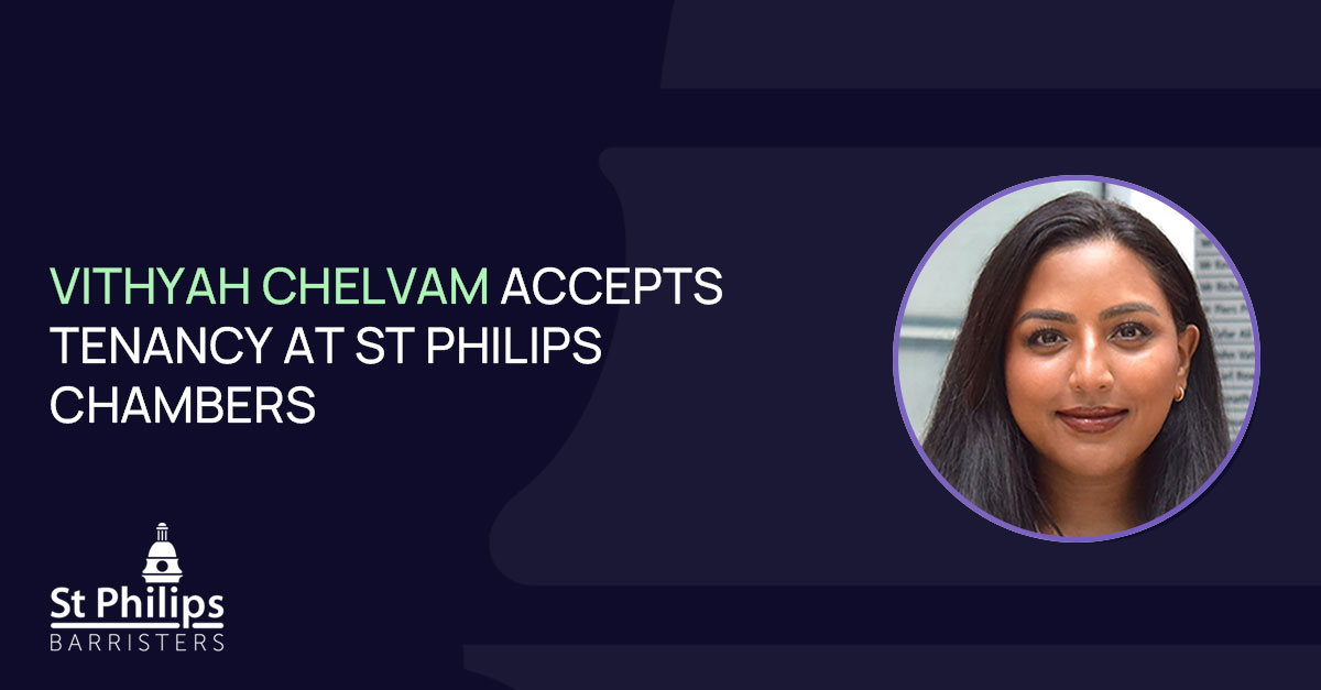 St Philips Chambers is delighted to announce that Vithyah Chelvam has accepted tenancy within our Criminal and Regulatory Groups following the completion of her Probationary Tenancy. Find out more: st-philips.com/news-events/vi… #barristers #newtenant