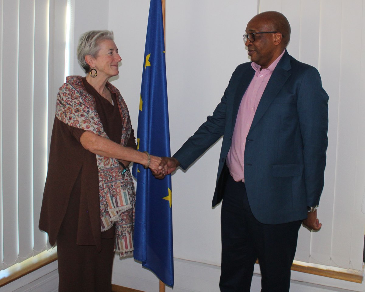 Thank You <a href="/EUinLesotho/">EU in Lesotho 🇪🇺</a> Head of Delegation Ms Paula Amadei for hosting <a href="/UNFPA/">UNFPA</a> Representative to Lesotho, Mr I. Modisaotsile, putting high on the agenda the health of women and girls, the need for supporting efforts to end Gender Based Violence #GBV and Menstrual Health in #Lesotho
