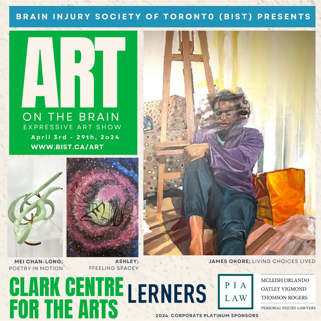 Art On The Brain Expressive Art Show is on NOW at the Clark Centre for the Arts. See work from 40+ artists who live with #braininjury - painting, sculpture, photography, abstracts & a stunning 1500+ Origami ‘Master Crane Operator’ Exhibit. bist.ca/ART @cbcfreshair