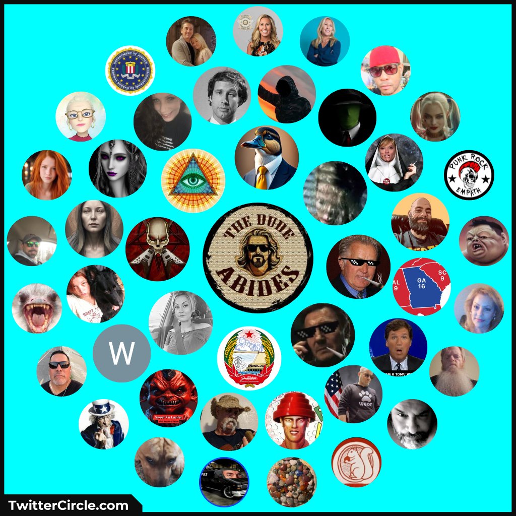 I hadn't done a circle on this account yet. Here it is. Looks like I have Marge and the FBI on here too. If I am following you, a FB is very appreciated! Also, to those viewing this tweet, consider following these ppl except Marge and Chachi. 1. @theliamnissan 2. @SoDakTruth…