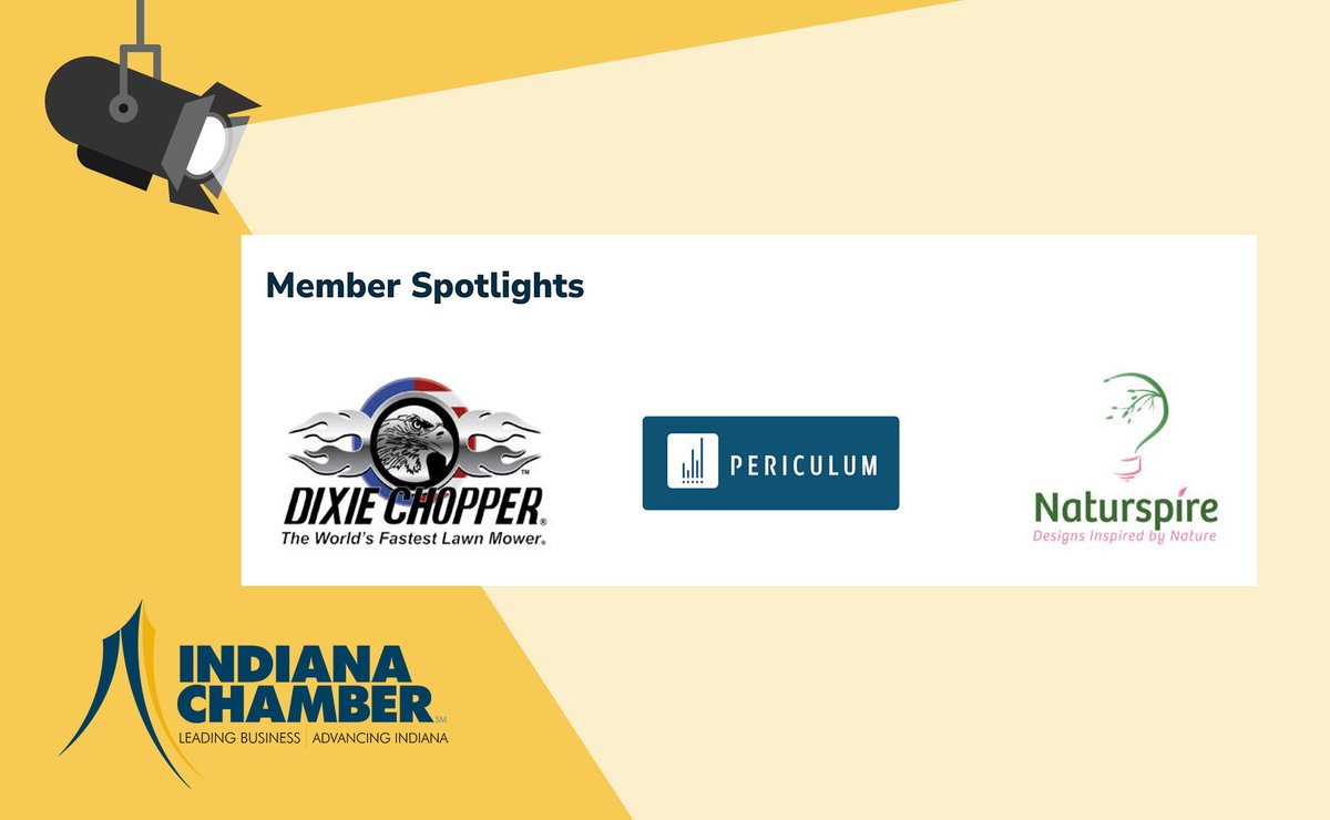 Check out our latest Member Spotlights: Dixie Chopper (Coatesville); Periculum Capital Company (Carmel); and Naturspire Landscapes (Carmel). Learn more: indianachamber.com/membership/mem…