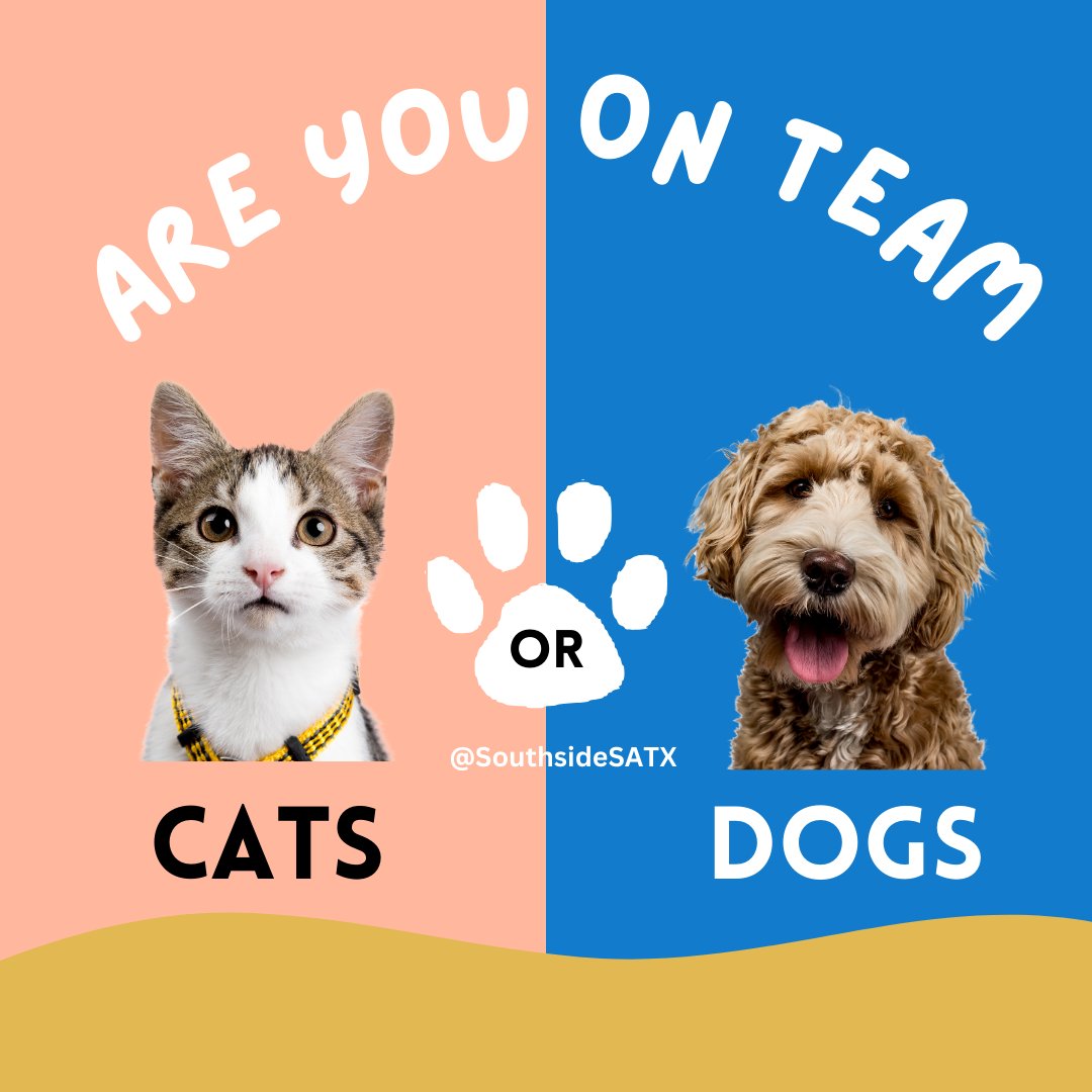 Happy National Pet Day! Are you team CATS or DOGS? #LiveFromTheSouthside #PetDay #NationalPetDay #Pets #SanAntonio