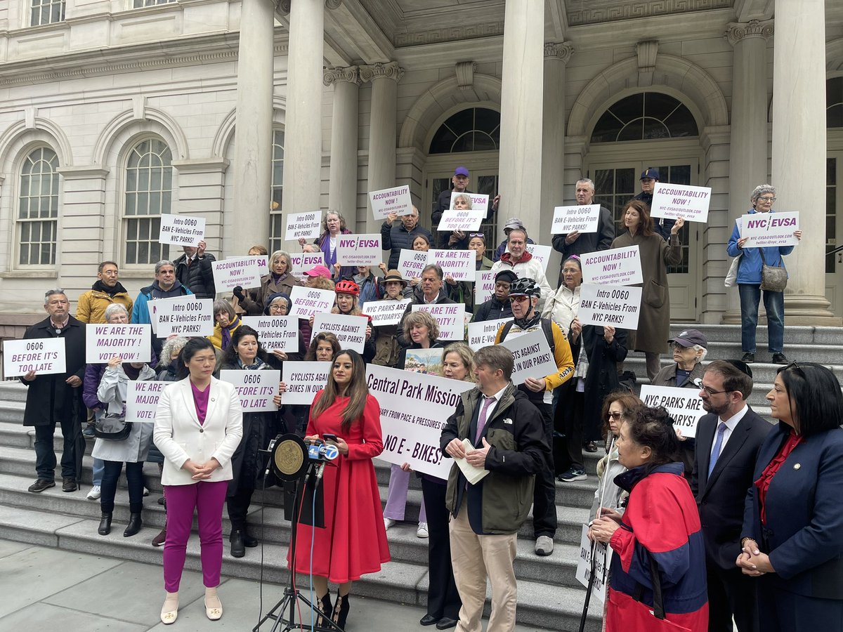 Today, members of the Caucus joined forces with New Yorkers to call for greater accountability on e-vehicles.