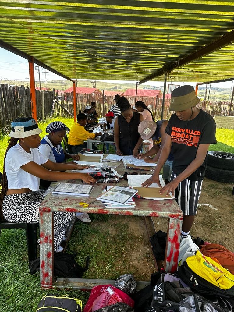 mcf_Foundation's tweet photo. [In Pictures] Office of the Speaker Dihlabeng Local Municipality in collaboration with Mpho Cindi Foundation Book Covering Campaign. https://t.co/UtJhYLJjh4
