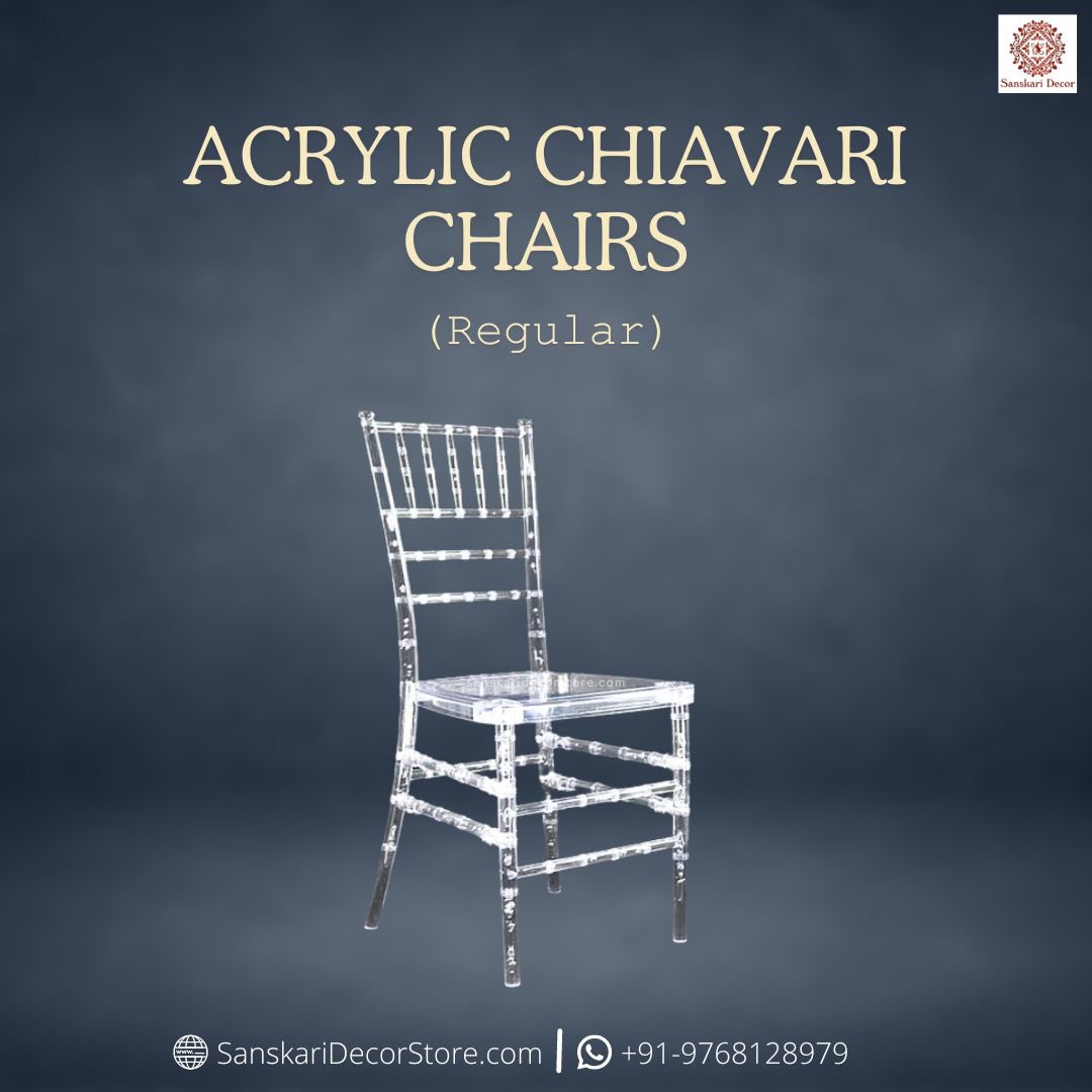 Presenting New Collection of Premium Quality Clear/Transparent Acrylic Chiavari Chairs with Multiple Backrest Designs for your premium Events & Wedding Functions!

Book on +91-9768128979

Shipping worldwide 🌍

Visit SanskariDecorStore.com

Follow @SanskariDecor

#wedding