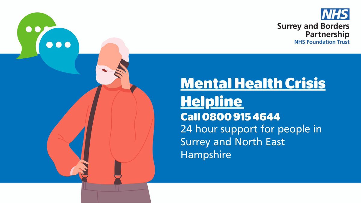If you or someone you care for is experiencing mental health crisis, support is available. Call our crisis telephone line 24-hrs a day, 7 days a week on: 0800 915 4644. For more crisis support options visit: bit.ly/3FZUoAa