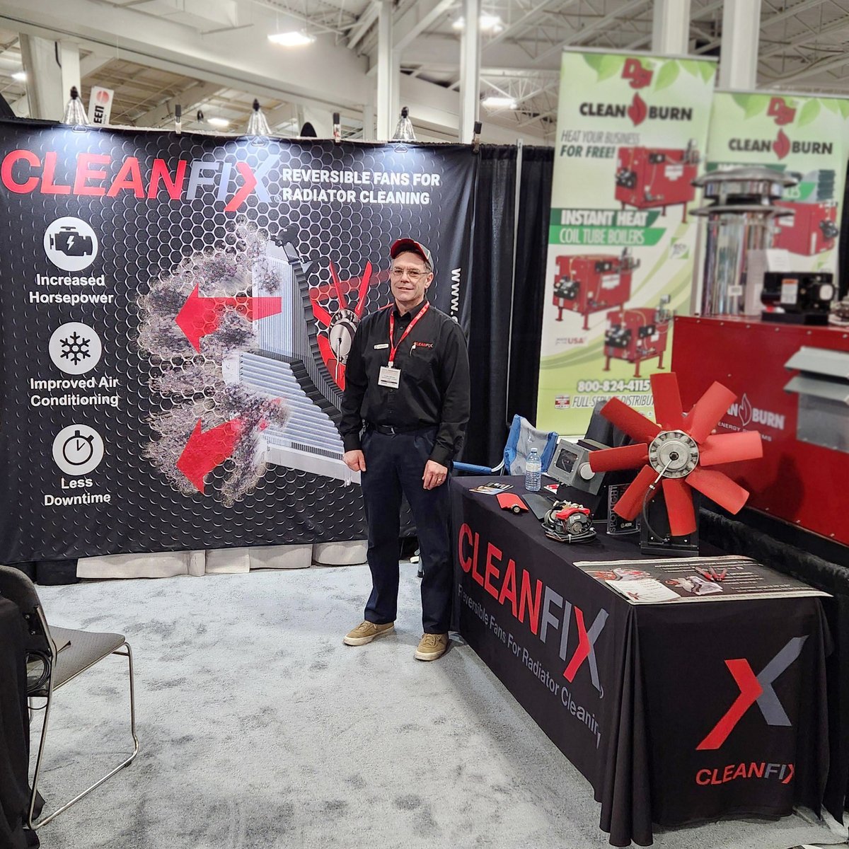 Check out #Cleanfix fans at booth 2510 during the National Heavy Equipment Show in Mississauga, ON! Learn how these innovative cooling solutions can improve efficiency and reduce downtime for your equipment. Florin is ready to help you find the perfect fan for your needs!