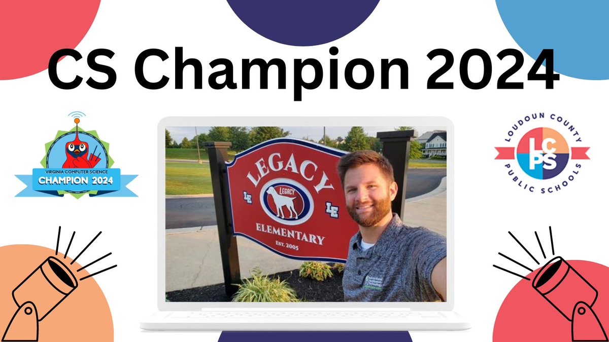 @LCPSOfficial: A very special congratulations to @JLoganMcIntoshV from @LCPSLegacy for being named The 2024 VA Computer Science Coach Champion by @codeVirginia. Mr. McIntosh is now in the running to be named CS Educator of the Year which will take place during the month of May.