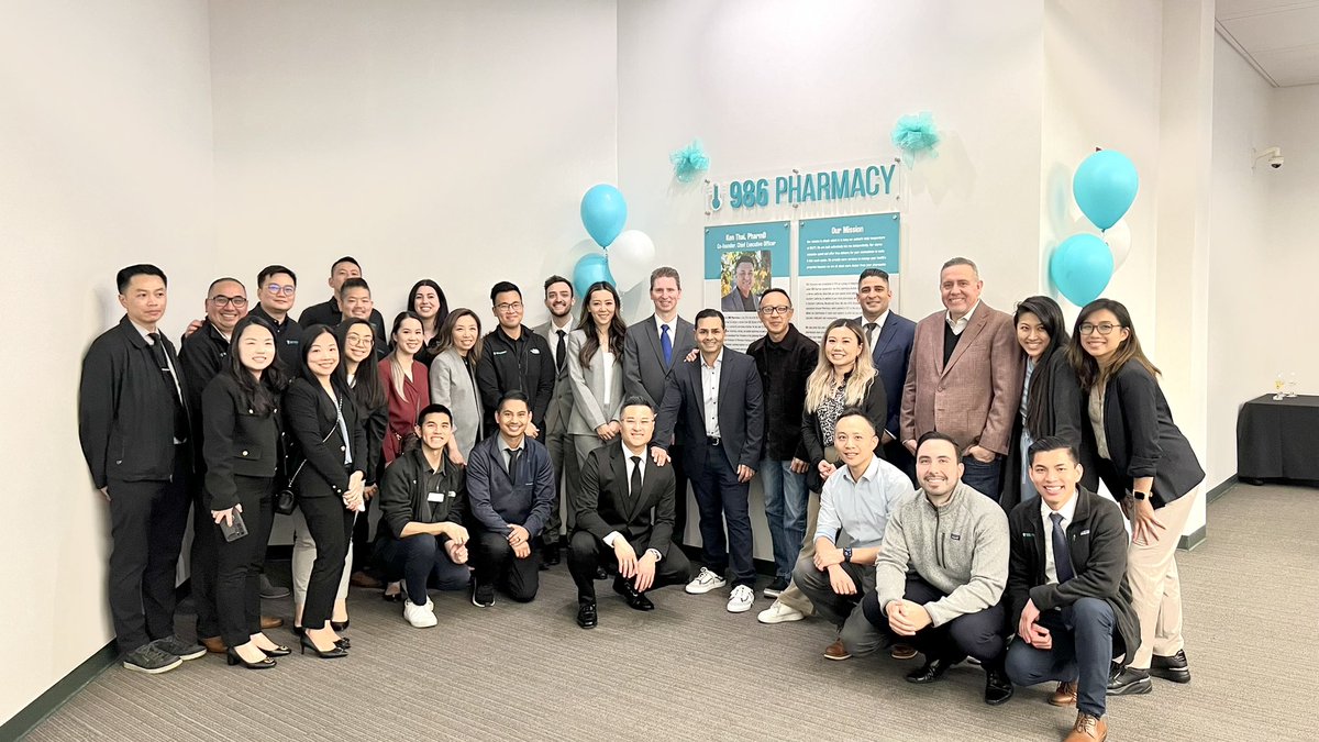986pharmacy's tweet photo. Exciting news! 🎉 Dr. Ken Thai, co-founder and CEO of 986 Pharmacy was honored by Western University of Health Sciences College of Pharmacy for his donation and contributions with the naming of one of the classrooms to be "986 Pharmacy Classroom." 🏫 #986pharmacy https://t.co/zi66SWV0bL