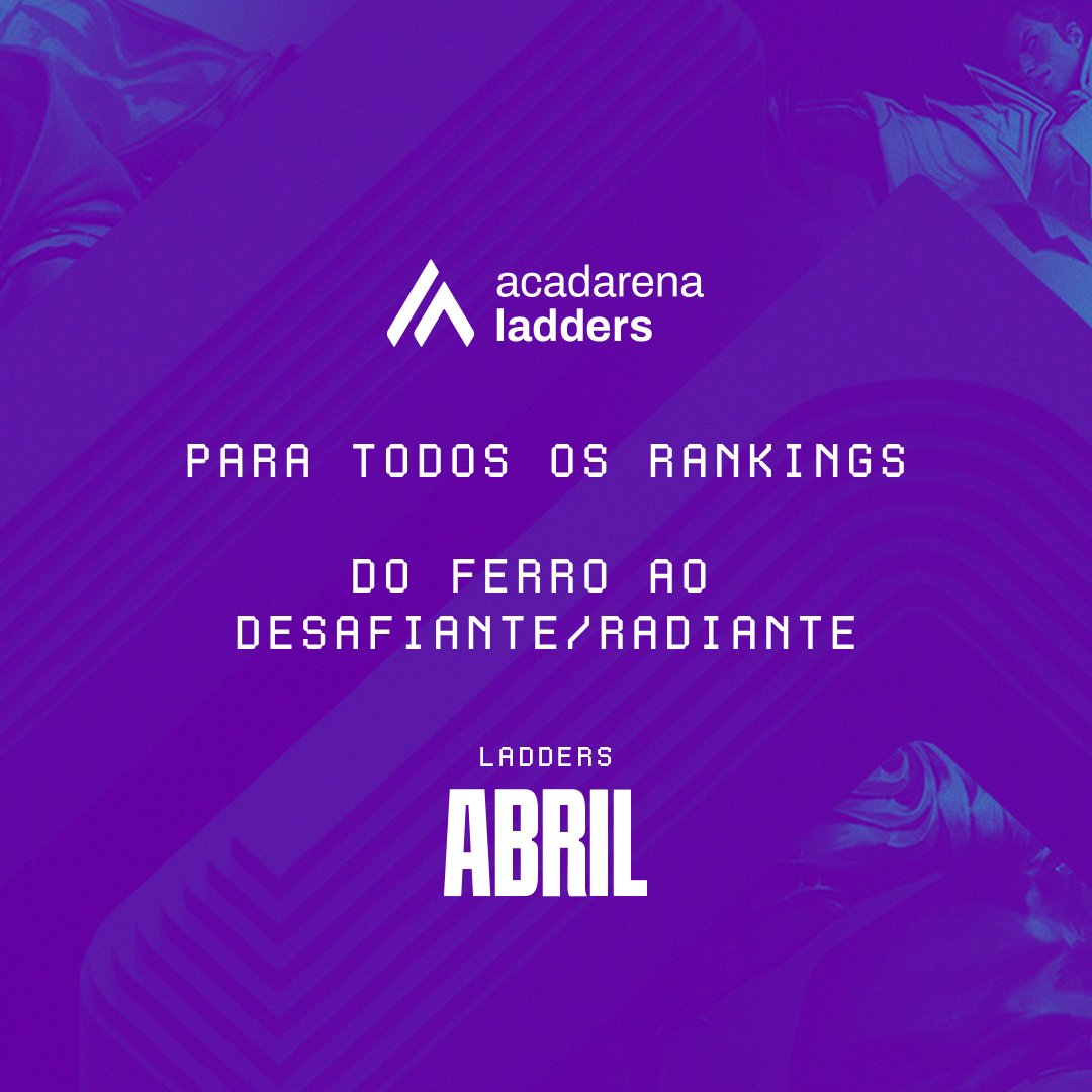 AcadArenaBR's tweet photo. 🪜Ladders AcadArena🪜
Laders mensais para você ter a chance de ganhar prêmios enquanto joga sua soloQ 🎁
Todos os meses prêmios para os quatro melhores alunos de cada jogo 4️⃣
Entre agora mesmo na plataforma AcadArena e se inscreva para a LADDER de Abril 📅
#AcadArena #Ladders
