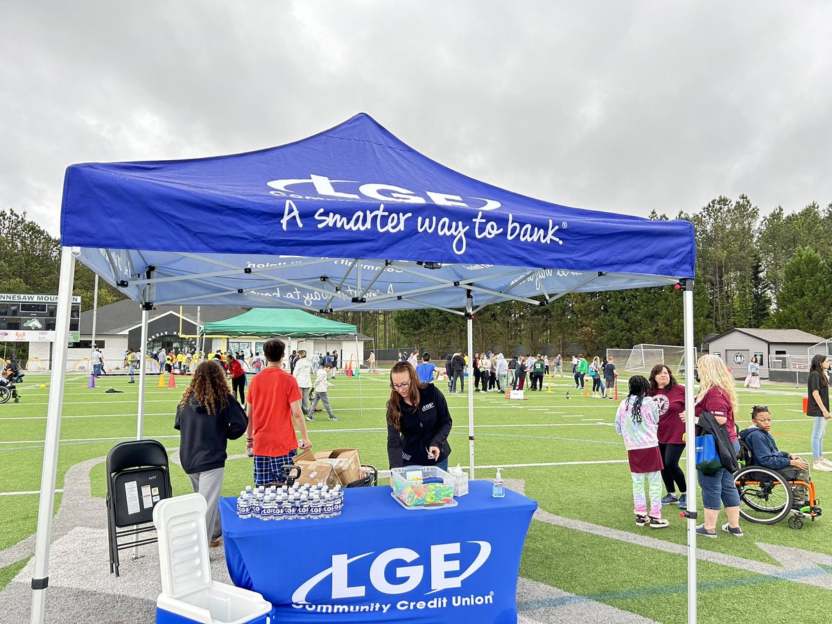 Despite the rain we had a great morning at the @CCSDSpecialEd Middle School Adaptive PE day at @KMHS_GA! We 💙supporting this fantastic initiative.