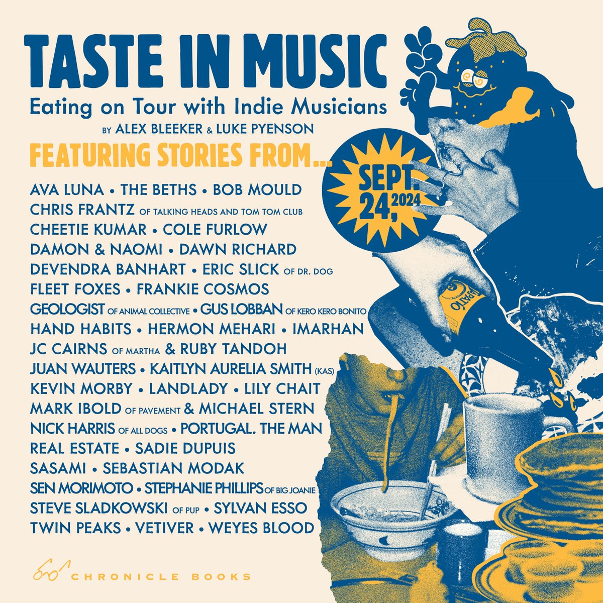Weyes Blood, Bob Mould, Robin Pecknold & more share eating-on-tour stories in Alex Bleeker's new book 'Taste in Music' brooklynvegan.com/weyes-blood-bo…