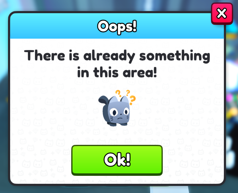 When there's actually nothing there... and this pops up. I hate this bug.