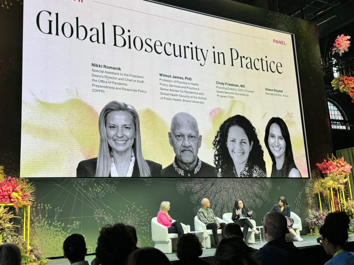 Cindy Friedman at @CDCgov who heads up their program for collecting waste water from planes to monitor for variants in partnership with @ginkgo biosecurity Also great @politico article about our new program with the @gatesfoundation to build a measles forecasting model