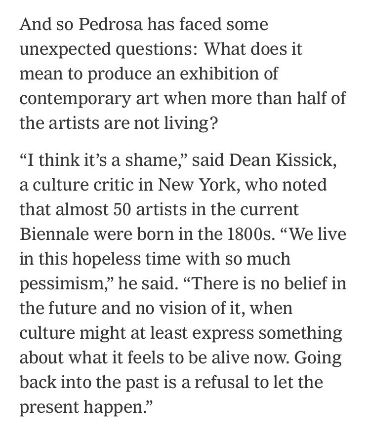 My thoughts on the necrophiliac tendency in contemporary art, for the New York Times: