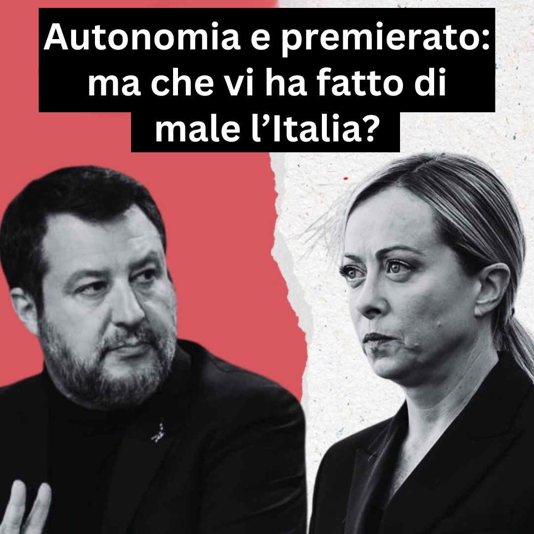 Ma che vi ha fatto di male l'Italia? Con l'autonomia differenziata il ministro Calderoli vuole realizzare il sogno di una vita: spaccare l'Italia. Del resto, la Lega Nord nasce come un progetto secessionista che non ha mai rinnegato le sue origini, nonostante gli opportunismi…