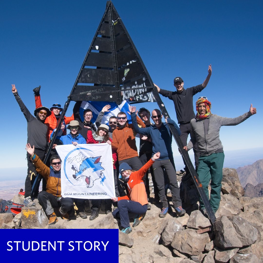 We spoke to @GCUstudents Mountaineering Club to hear all about their trip to Morocco 🇲🇦 The week-long expedition in January saw them conquer North Africa's highest peak, the mighty Mount Toubkal 💙 Full story ➡️ rb.gy/6bmka6