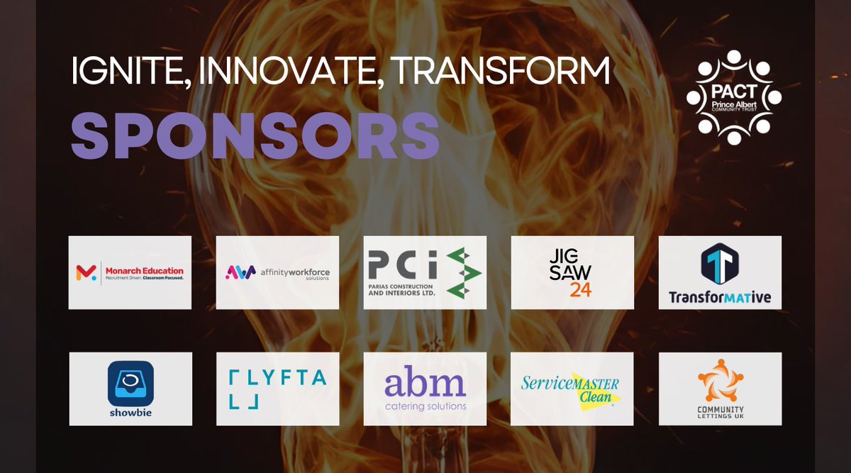 The conference is just round the corner! #IgniteInnovateTransform We can't thank our incredible sponsors enough for making this event possible🔥 @MonarchEdRec, @AffinityWF, PCI, @Transformativ3, @Showbie, @LyftaEd, @abmcateringltd, @Jigsaw24Edu, @SvcMasterPEI, @commlettuk