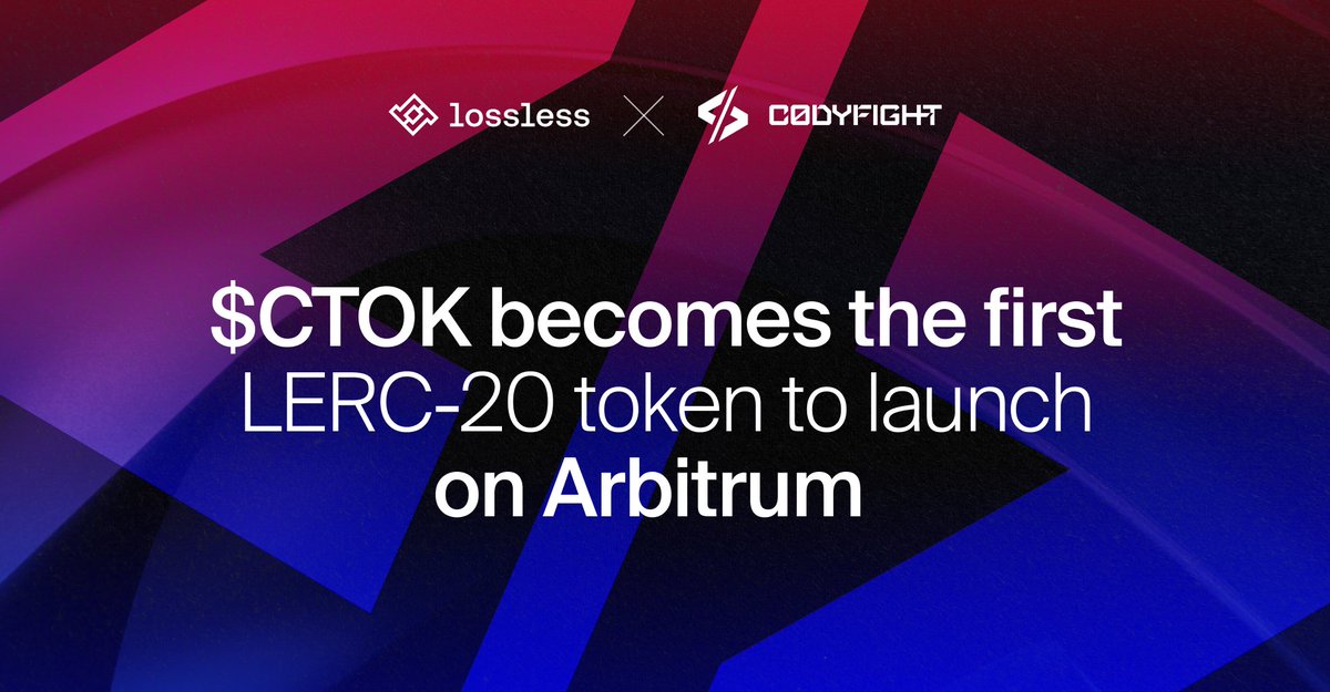 We are very excited to announce that @codyfight will be launching $CTOK on #Arbitrum with $LSS tech! Codyfight is an AI-driven game where players strategize manually or deploy code-powered bots to battle. Play for FREE & claim your CTOK early: codyfight.com/pre-season/?co…