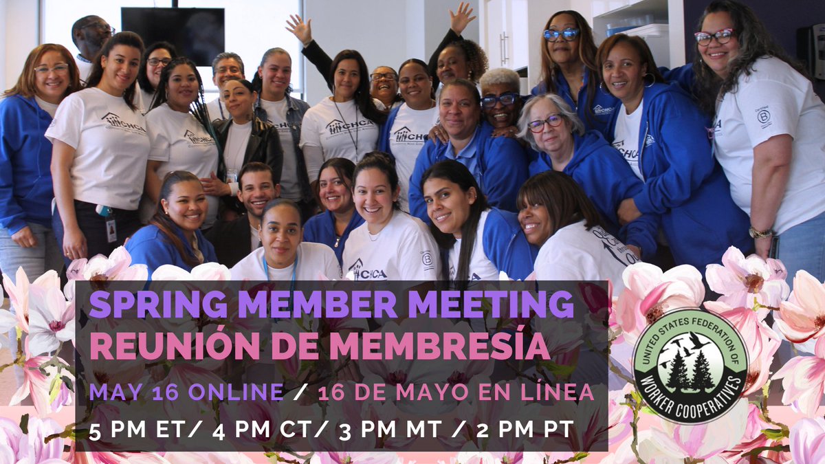 USFWC Members: join our Spring Member Meeting to hear the latest in national worker co-op advocacy initiatives, plans for our #WCC24 conference in September and other big juicy updates from your #WorkerCoop Federation - see you May 16th! info.usworker.coop/civicrm/event/…