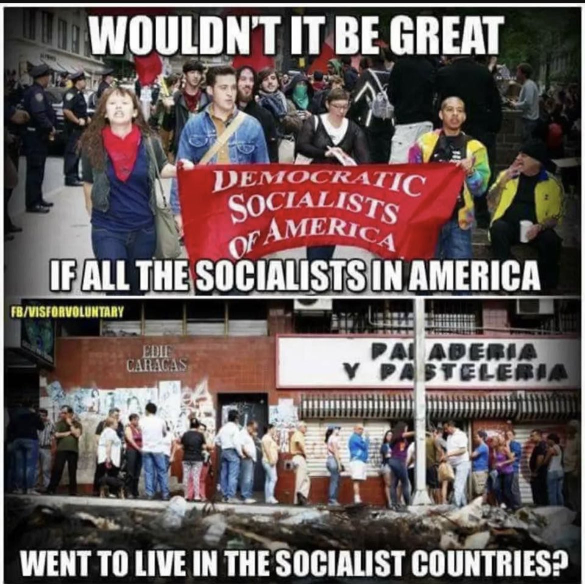 All the people who think socialism is so great really should move to a socialist country. Why stay here? There are much better places for you to live. Go! 🚨650🚨 @PAYthe_PIPER @Tweeklives @_USRepublic @ArnotbUp @PURE_BL00D2 @girlnamed_Seth ♥️♥️♥️ @bdonesem…