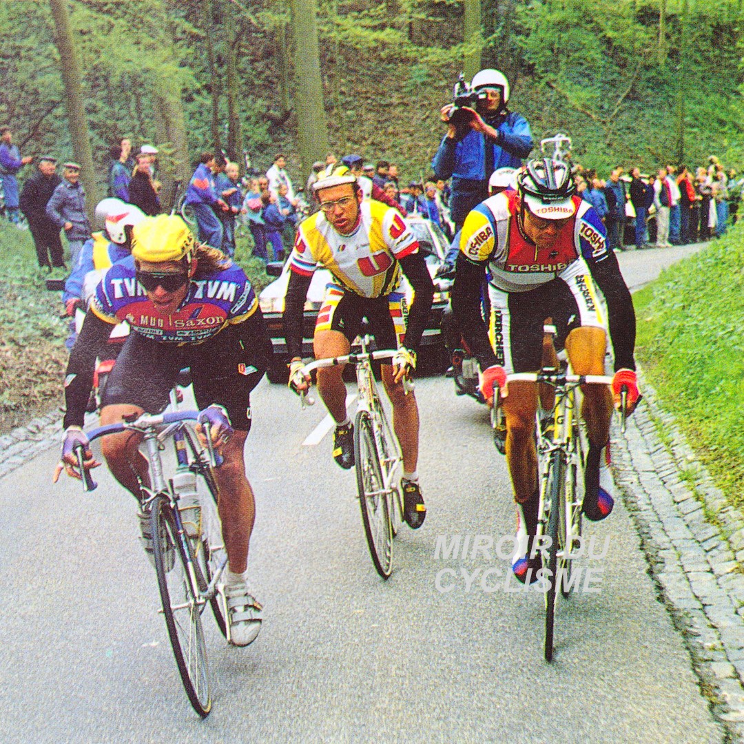 Phil Anderson, Laurent Fignon & Jean-François Bernard (Amstel Gold Race 1989) 📸 MC #philanderson #laurentfignon #fignon #jeanfrancoisbernard #amstelgoldrace #agr89 #wielrennen #cyclisme #cycling #ciclismo