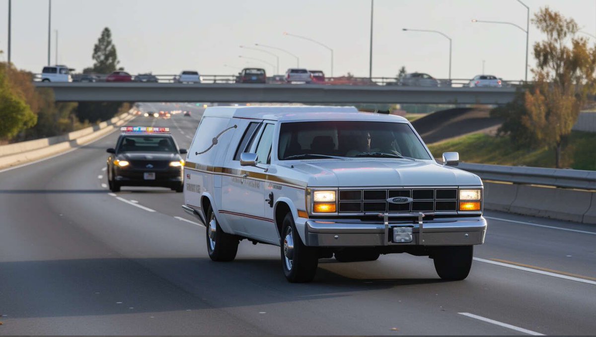 Police Slowly Escort White Hearse Containing O.J. Simpson buff.ly/3Ufaj5Q