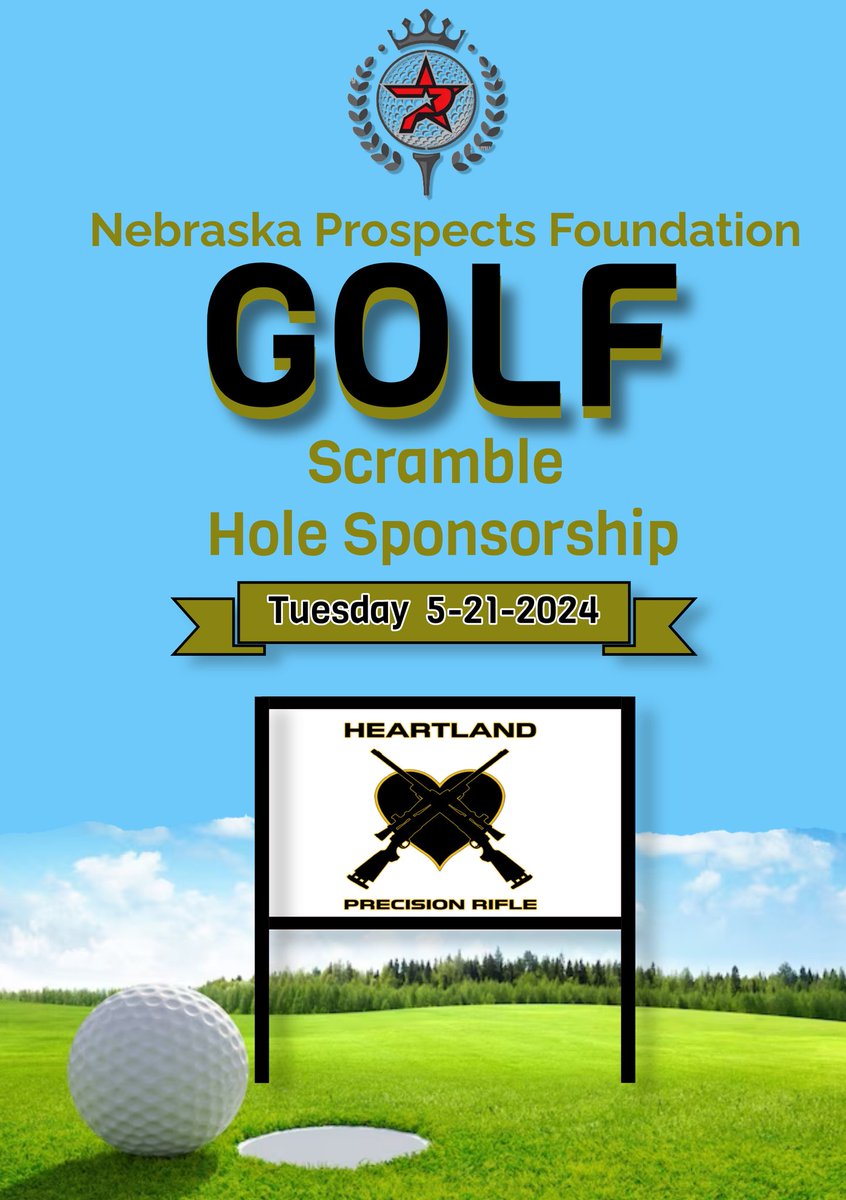 A big thanks to Kenny Winn and his team at @HeartlandRifle for sponsoring a hole for the Nebraska Prospects Foundation golf scramble. Visit them at: heartlandprecisionrifle.com