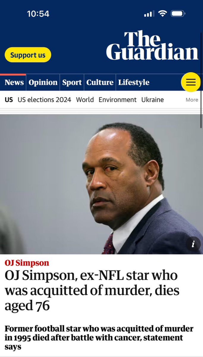 OJ Simpson went from football icon to double murderer of his ex-wife and mother of his children Nicole Brown Simpson and her friend Ron Goldman. He got away with it because human justice is imperfect. But God’s justice is perfect.